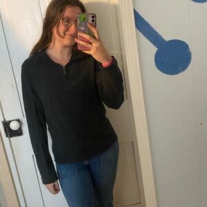 Van heusen gray ribbed quarter zip